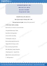 Đề thi giữa kì 1 Văn 10 Cánh diều - Đề số 4